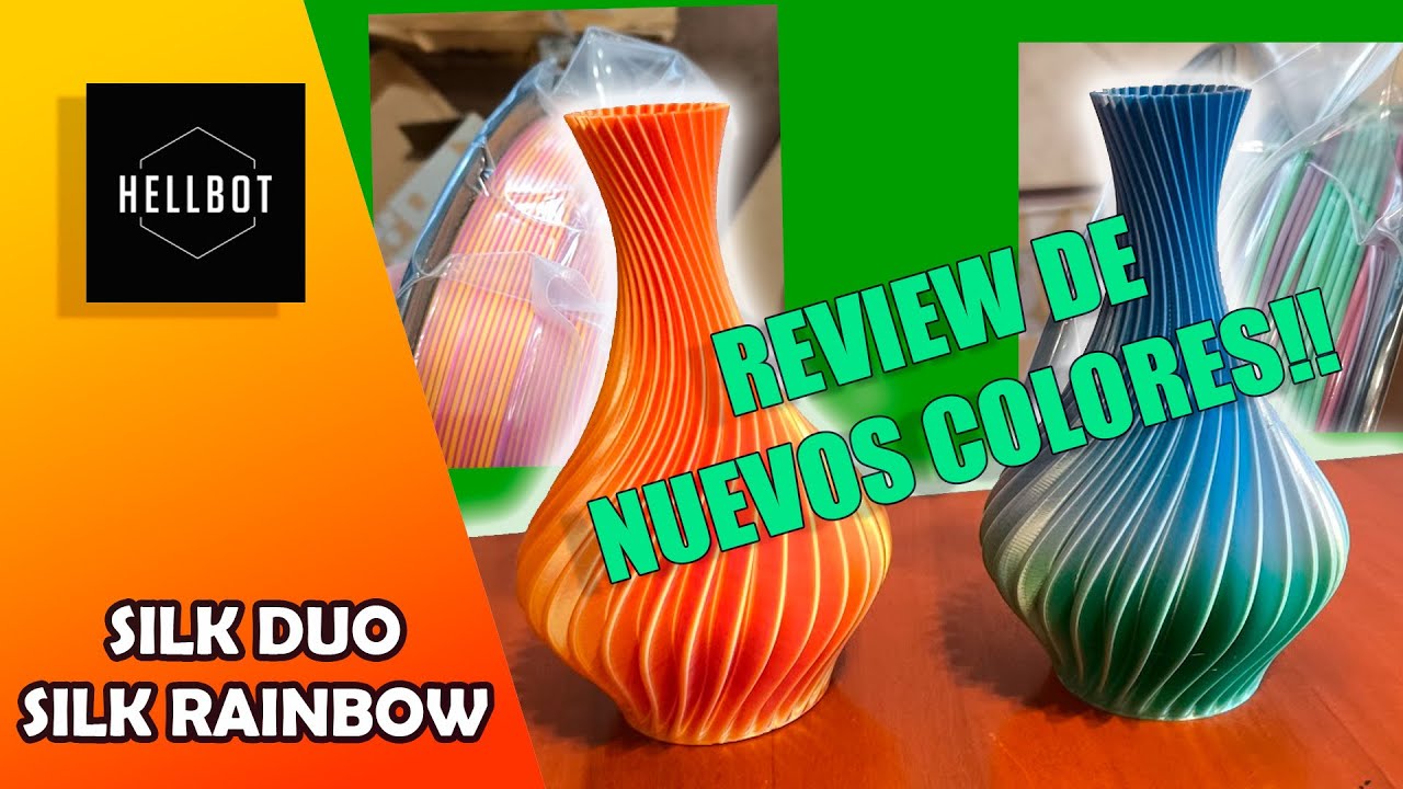 Review Filamentos SILK DUO y SILK RAINBOW de Hellbot