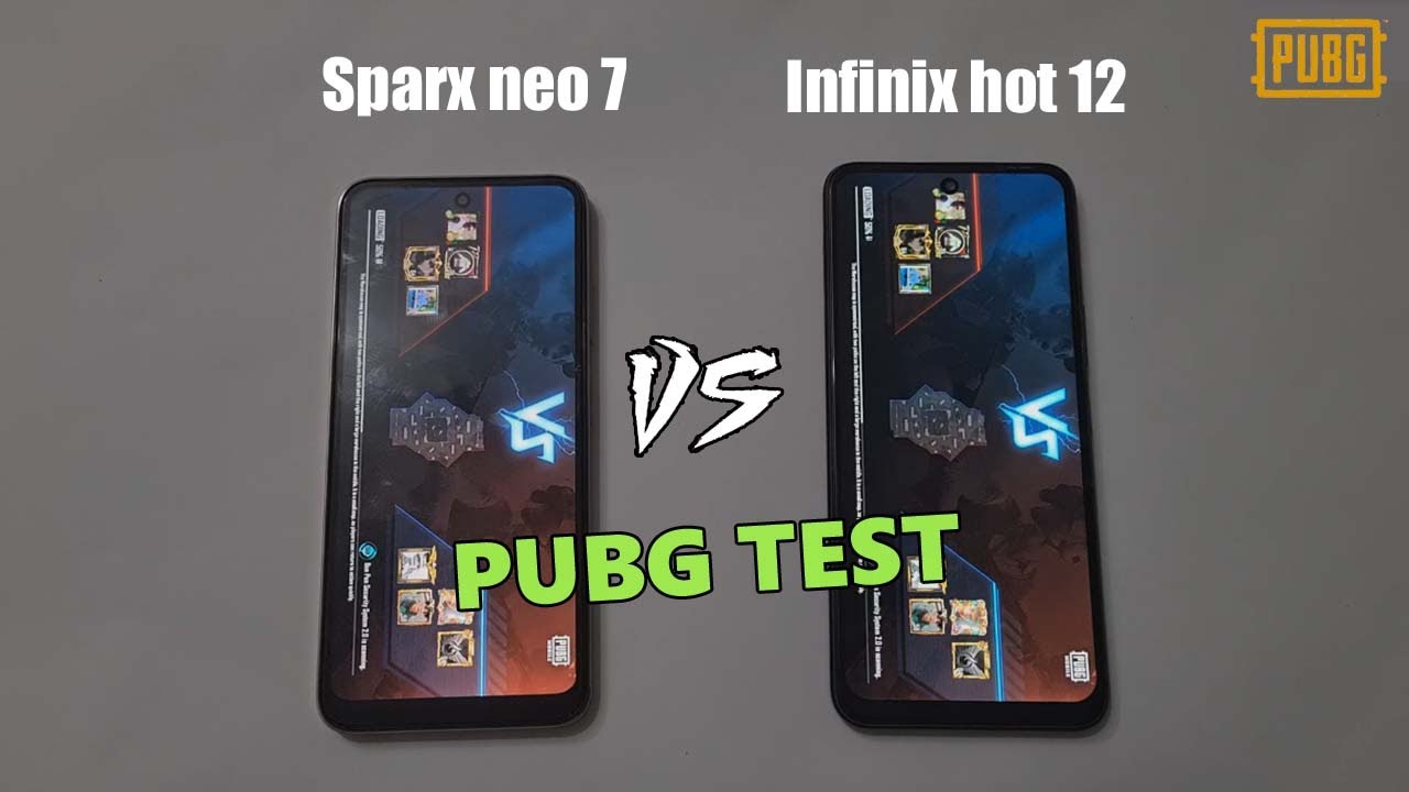 Sparx neo 7 Ultra vs Infinix hot 12 | PUBG Test | Robber playing
