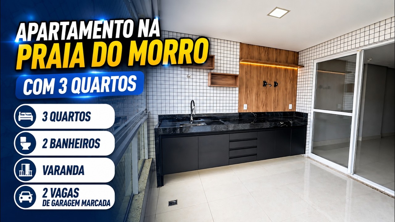 Apartamento na Praia do Morro com 3 quartos e 2 vagas de garagem por R$ 950.000,00