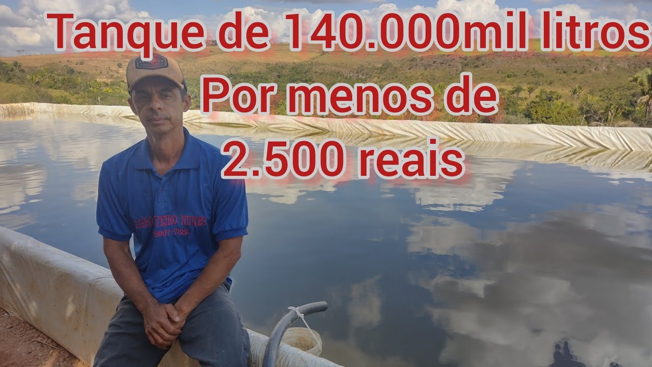Tanque ELEVADO   simples e barato feito  com PALETES , EUCALIPTOS , ARAME e LONA parte 2 ,