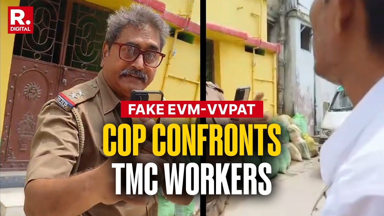 On Cam: Bengal Cop Confronts TMC Worker Over Alleged Fake EVM-VVPAT | West Bengal Elections