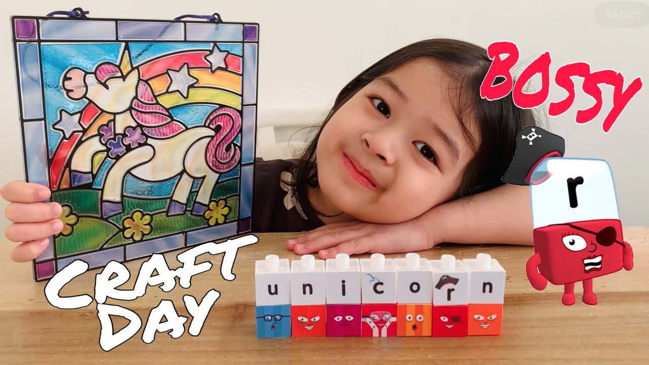 Craft Day: Make Stained Glass & Learn R-Controlled Vowel Sounds with the Alphablocks | Baby Playful