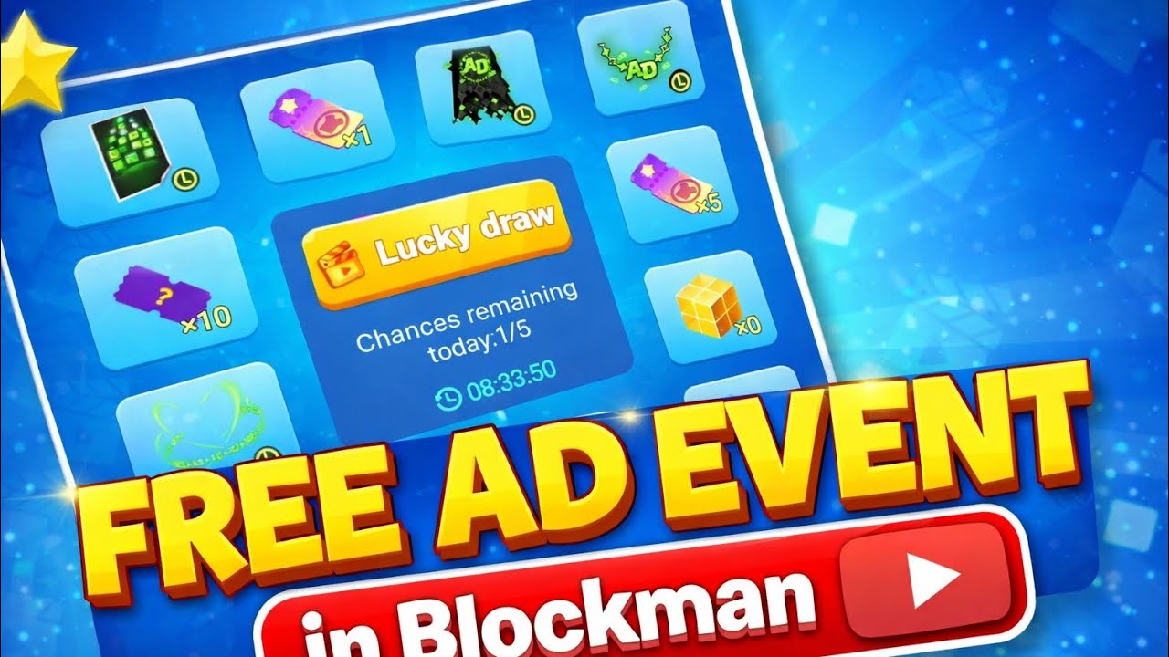 FREE AD EVENT in Blockman Go BedWars 😱 | Free Lucky Draw Rewards! (Blockman go)