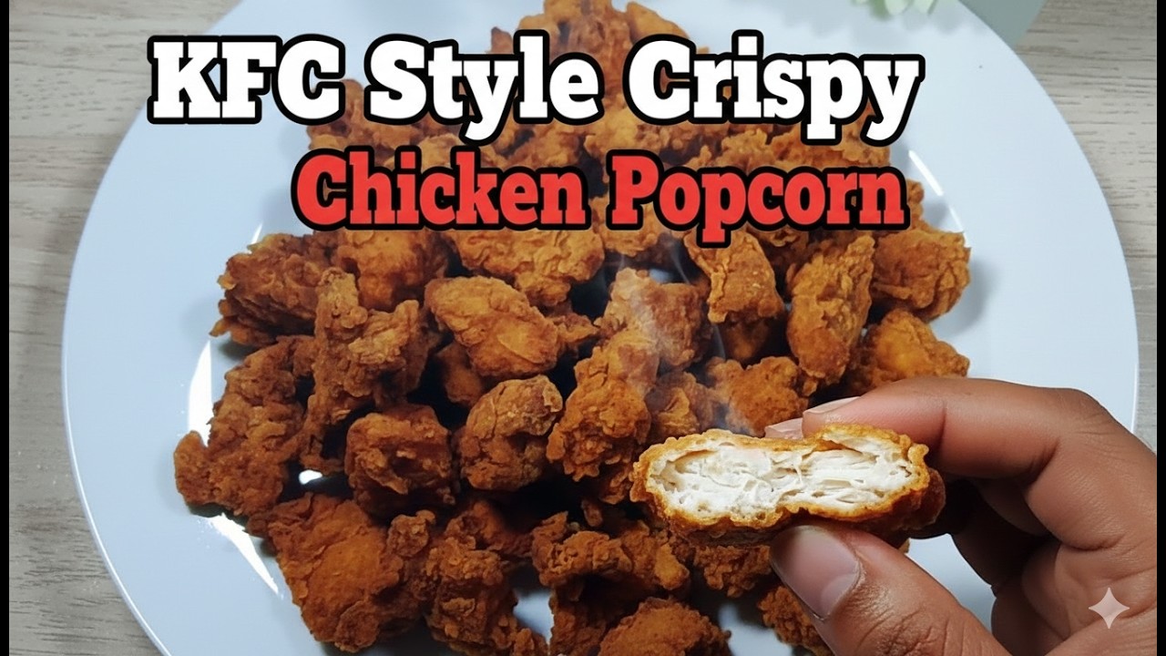 KFC Style Chicken Popcorn | Crispy & Juicy Chicken Popcorn Recipe