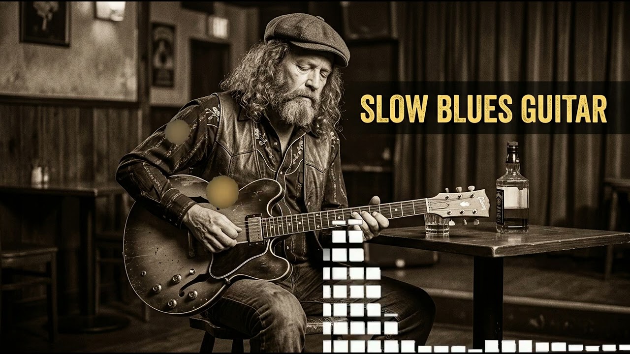 Smooth Midnight Blues Guitar – Relaxing Slow Electric Blues Instrumental Playlist