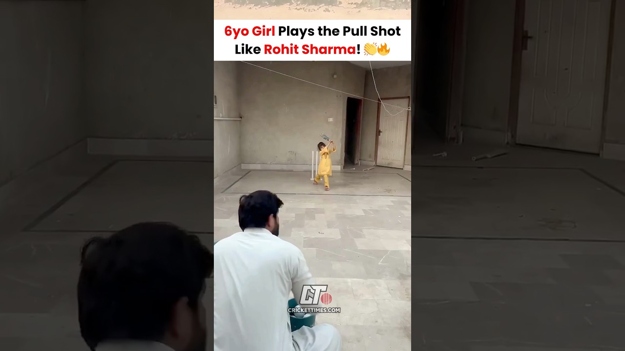 Little Girl Plays Rohit Sharma-Style Pull Shot 🔥🏏 #viralshorts #cricket #shorts #cricketlover