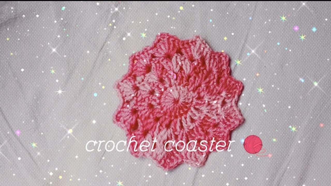 Crochet coaster tutorial l How to make a crochet coaster #crochetlove #flowercoaster #easy 