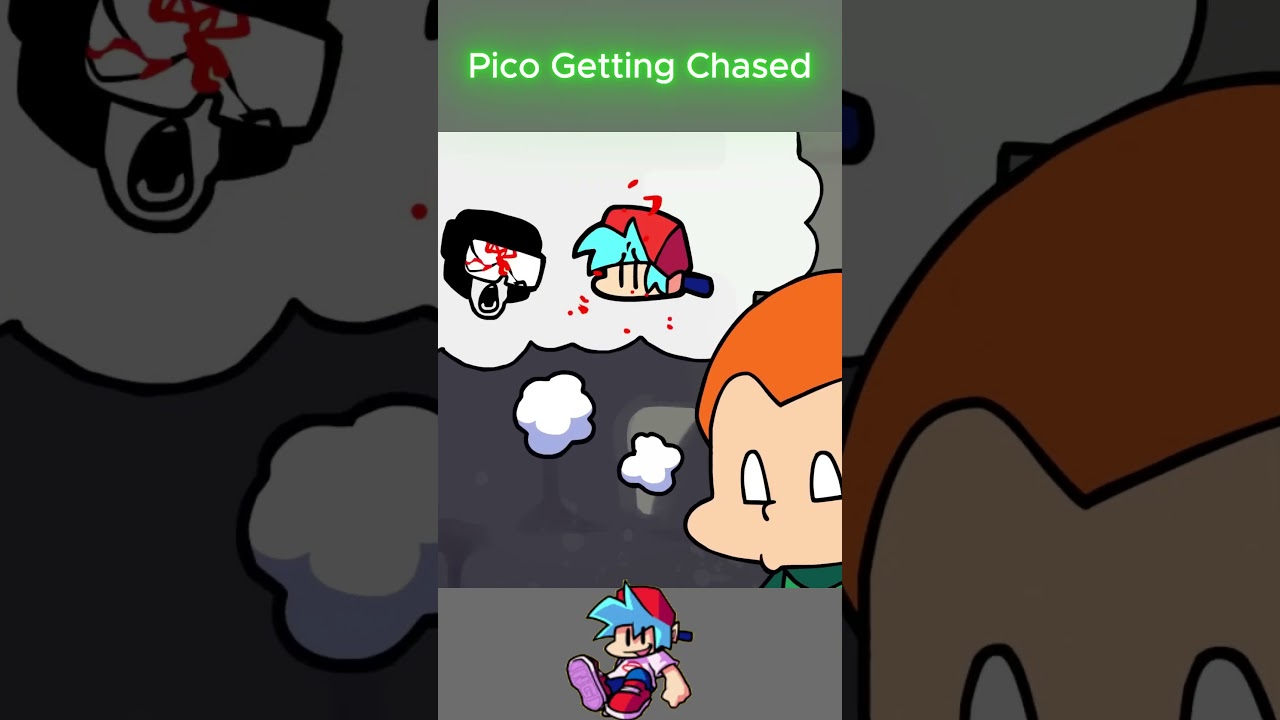 Pico Getting Chased [FNF Animation] #fnf #fnfmod #fridaynightfunkin #shorts