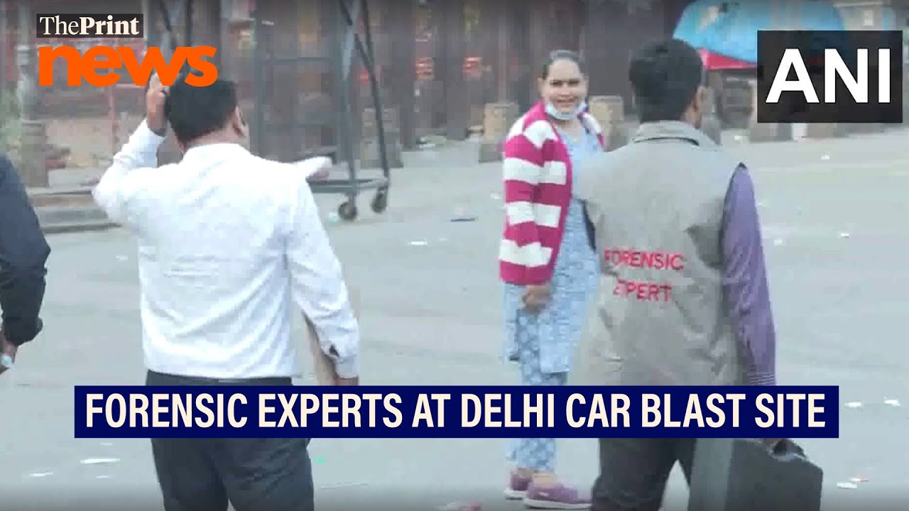 Forensic experts conduct investigation at Delhi car blast site
