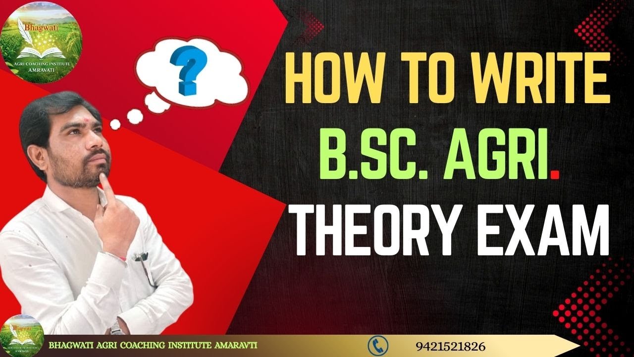 How to write BSc  Agri Theory Exam by Madan U Jadhav Sir