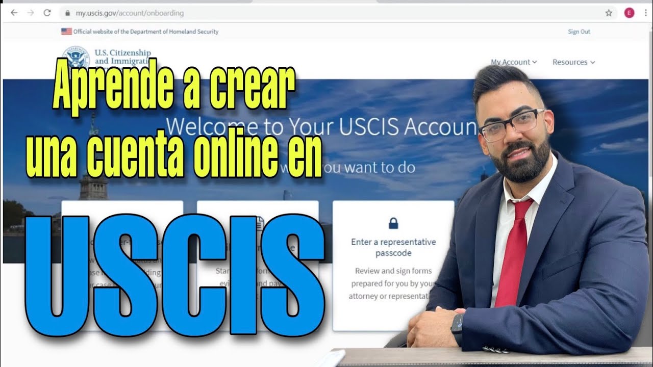 APRENDE A CREAR UNA CUENTA DE USCIS ONLINE EN POCOS PASOS! Tutorial