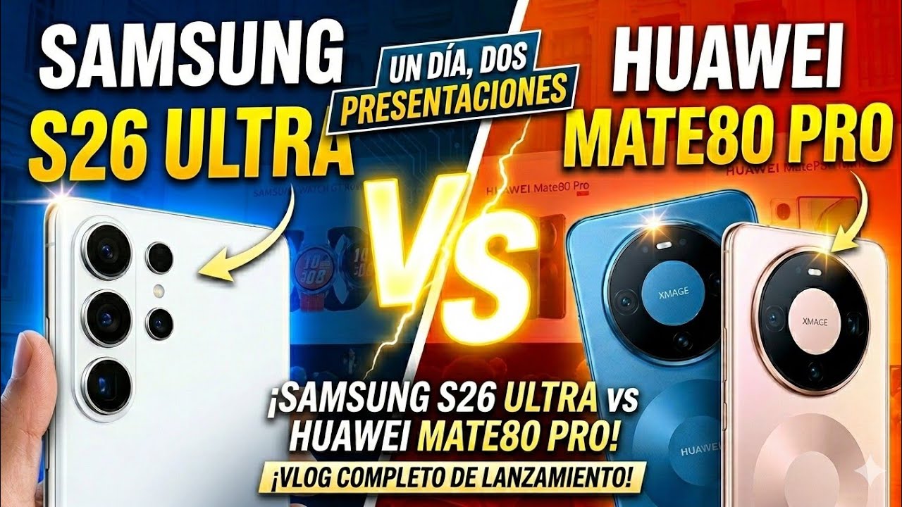 ¡VLOG EXCLUSIVO! Mi día LOCO en los eventos del S26 Ultra y HUAWEI Mate80 Pro 🚀
