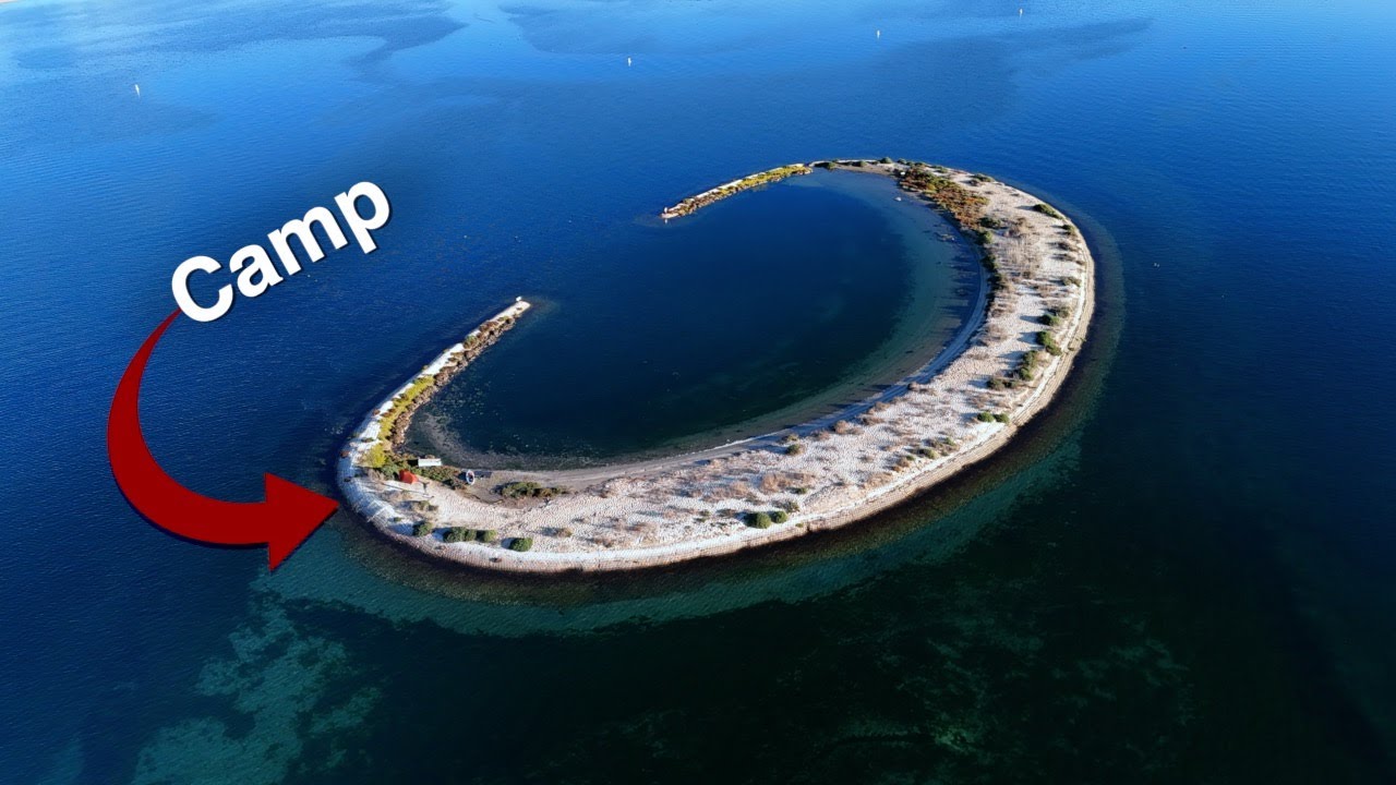 Overnight On Crescent-Shaped Island