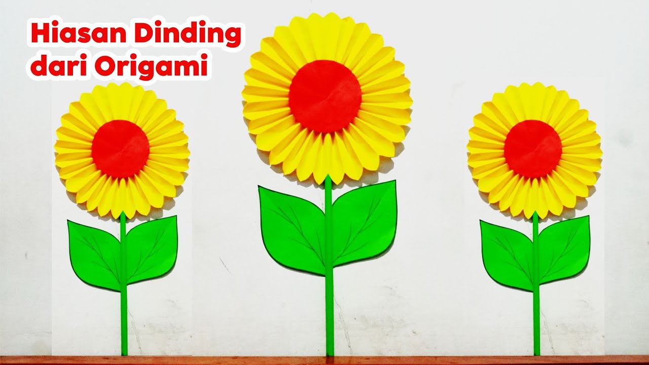 Hiasan dinding kelas dari kertas origami - craft origami paper