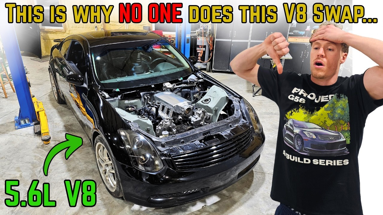 VK56 Engine Swapping My G35 Coupe Ep.7 &ndash; Two Steps Back, One Step Forward