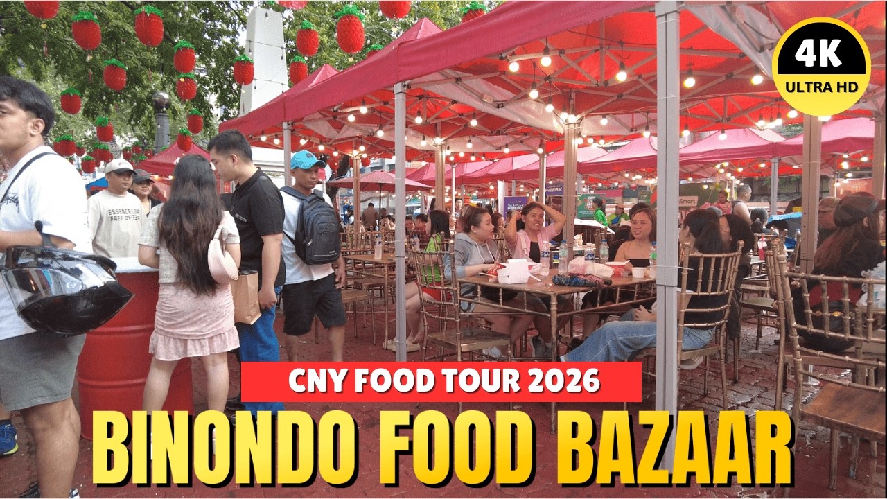 [4K] Binondo Food Bazaar 🎉 Chinese New Year Tour 2026!