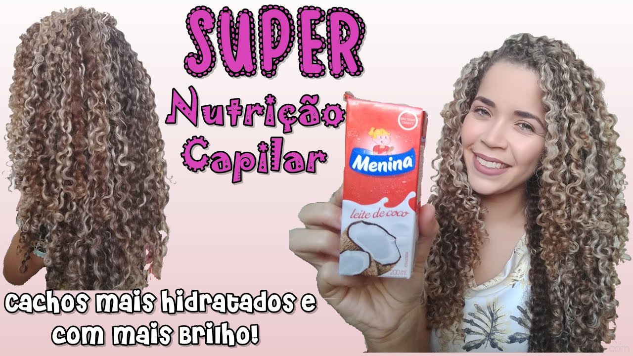 SUPER NUTRIÇÃO CAPILAR COM LEITE DE COCO| DIMINUI O FRIZZ E O RESSECAMENTO DOS CABELOS CACHEADOS