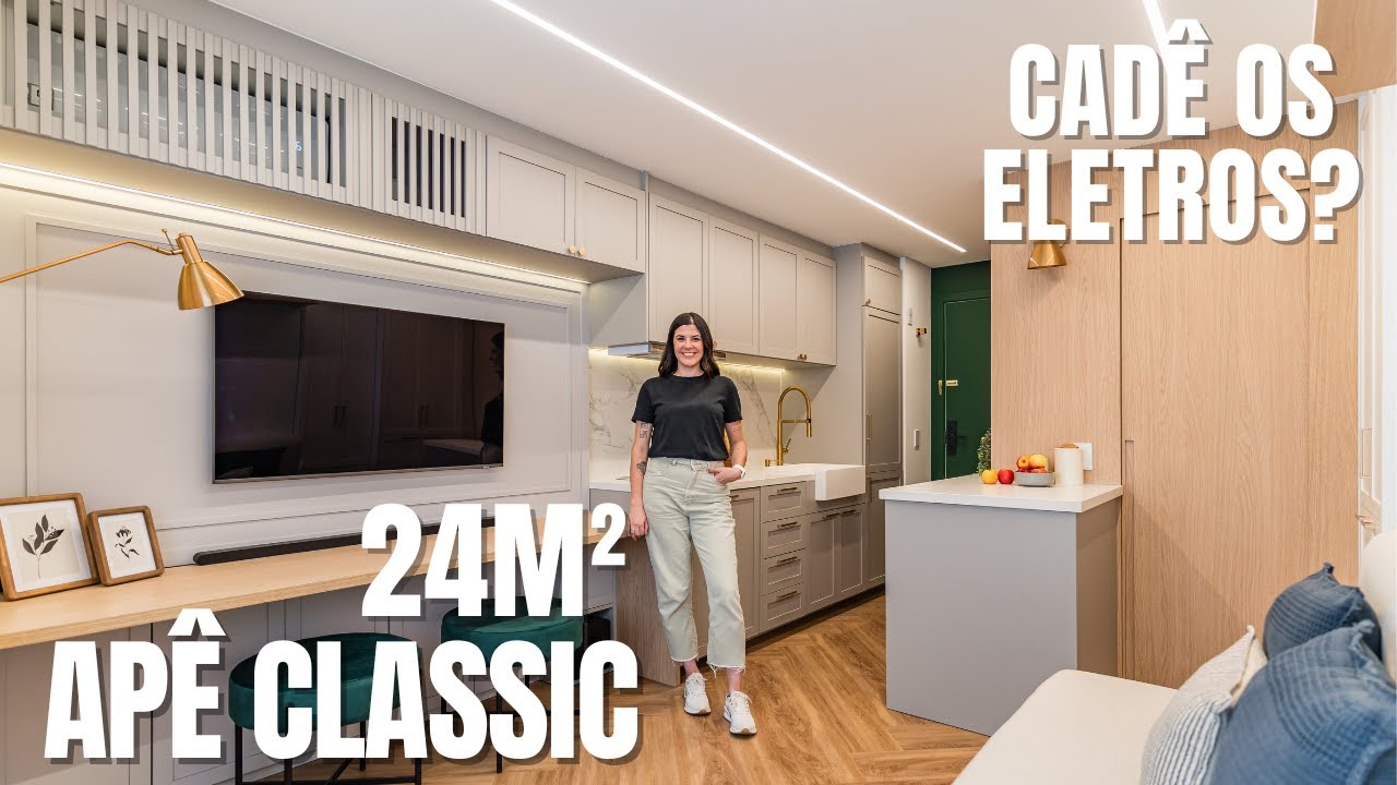 TOUR MINI APÊ 24M² com todos os ELETROS ESCONDIDOS