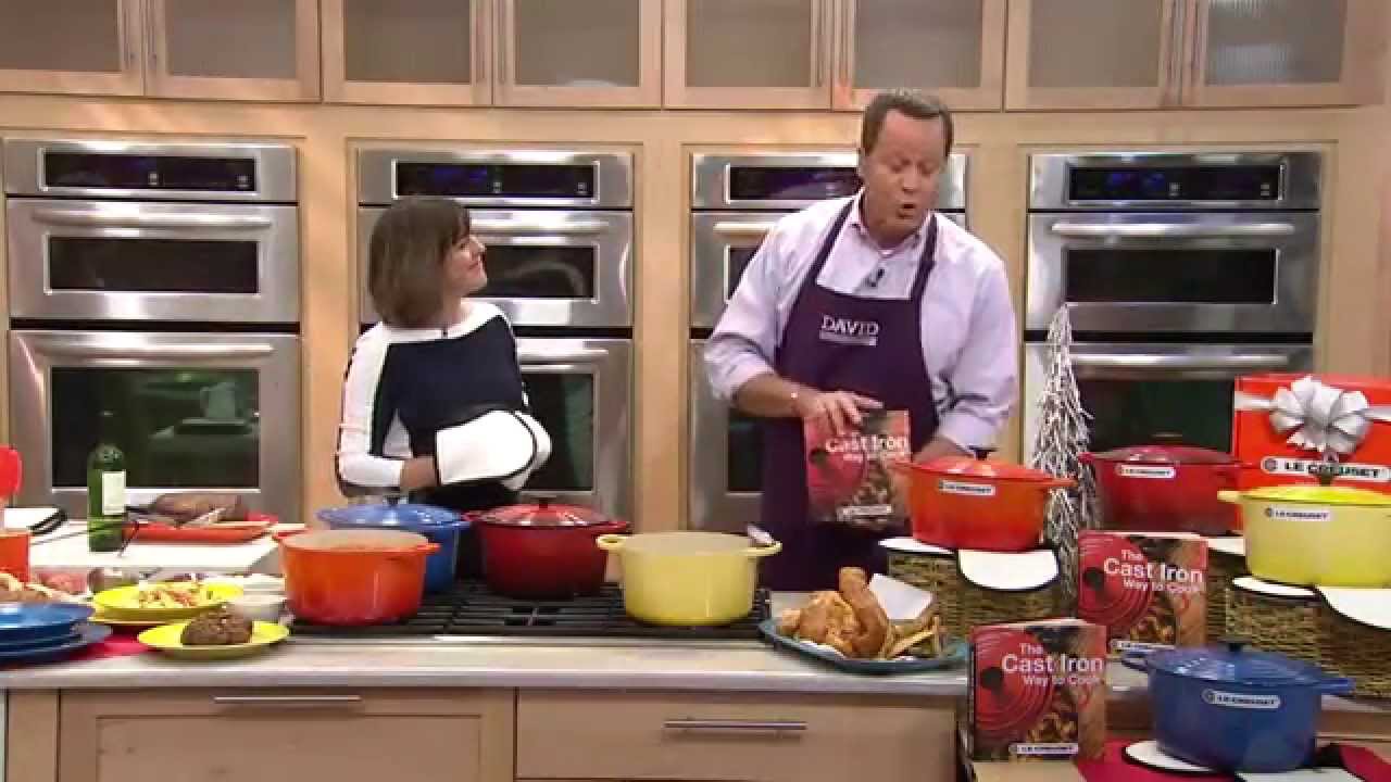 Le Creuset 6.5qt Round French Oven w/Cookbook and Oven Glove with David Venable
