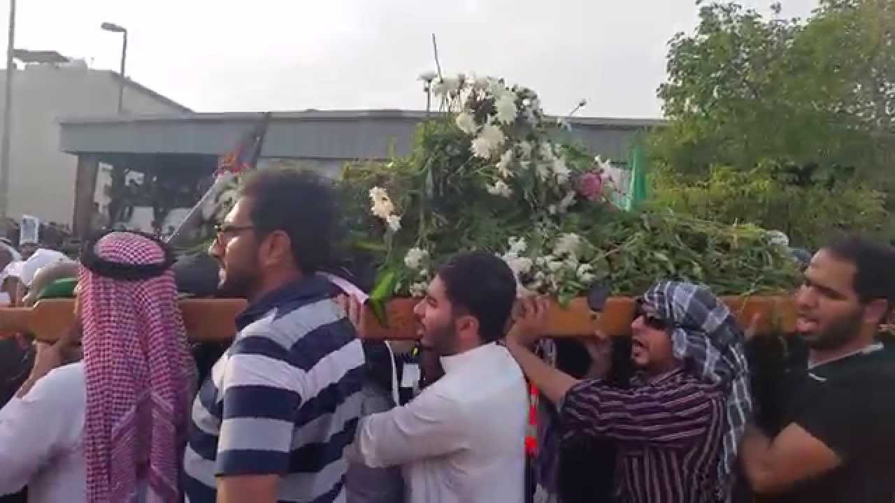 تشييع شهداء القديح الى مقبرة