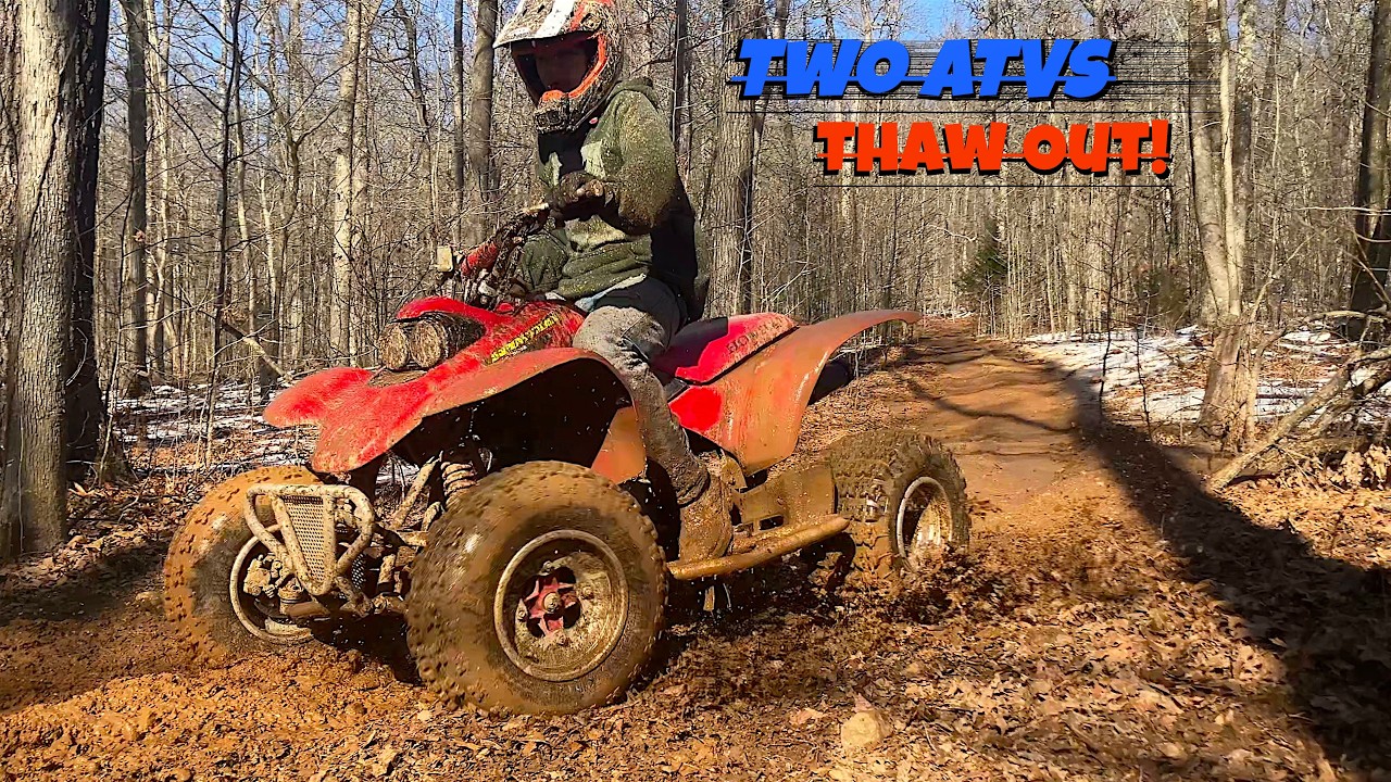 Two ATVs Thaw Out: Muddy Honda 400EX and Recon Action!