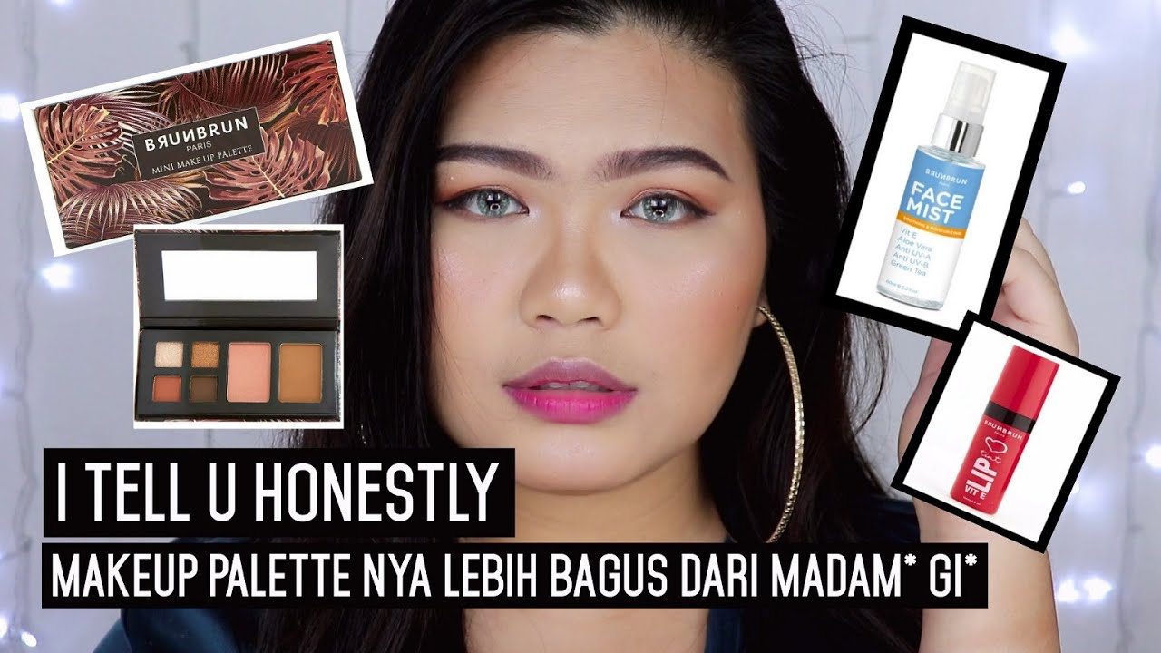 REVIEW MAKEUP BRUNBRUN PARIS LAGI I MINI MAKEUP PALETTE LIP TINT & FACE MIST