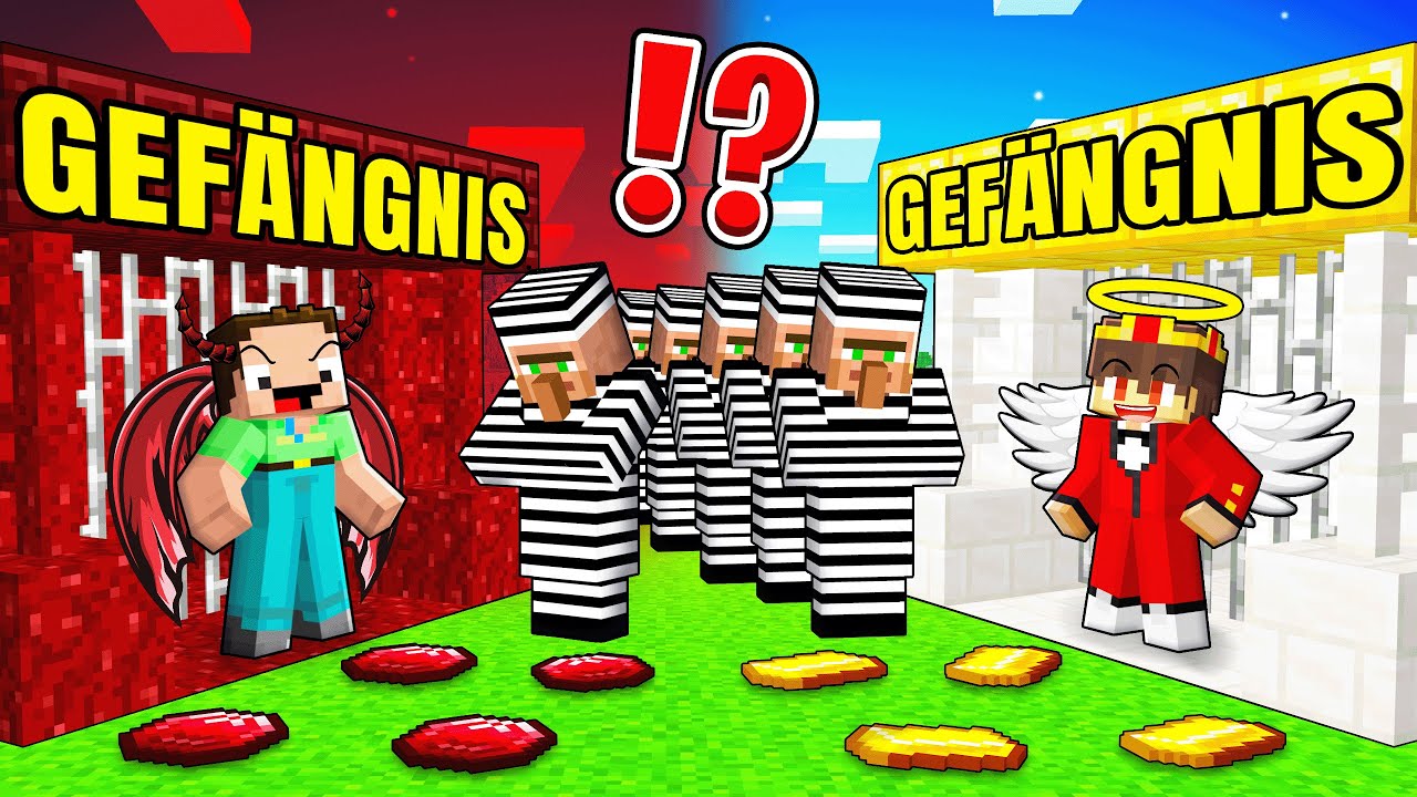 Semlaki ENGEL Gefängnis vs Billy TEUFEL Gefängnis Battle in Minecraft!