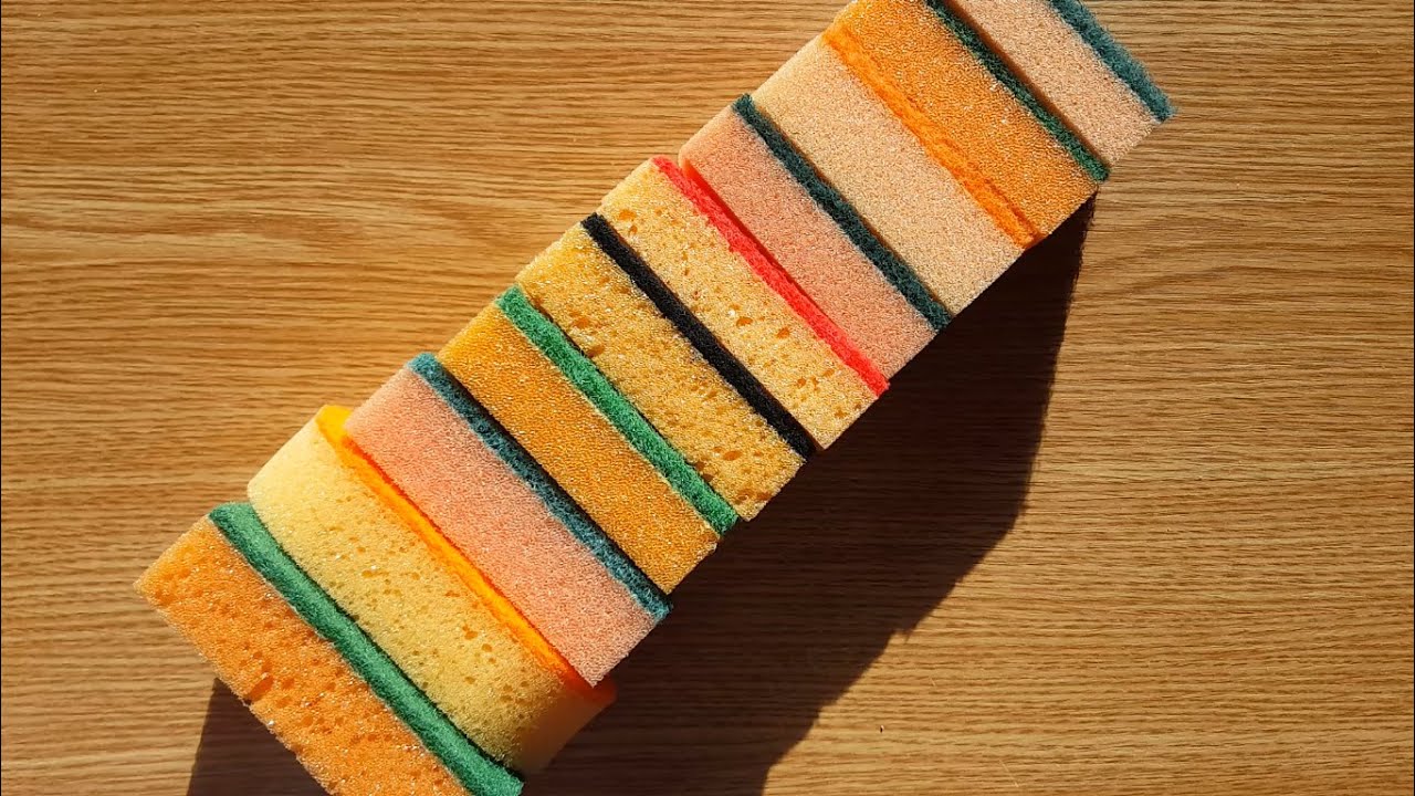 Bulk variety sponge squeezing & ripping ASMR |WATCH IN HD|