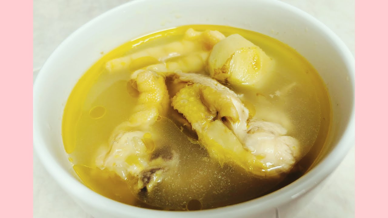 Chicken ginger soup with rice wine/sup ayam lihing #simplecooking #chickensoup