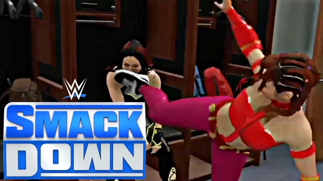 WWE 2K20 KAIRI SANE ATTACKS IO SHIRAI IN BACKSTAGE