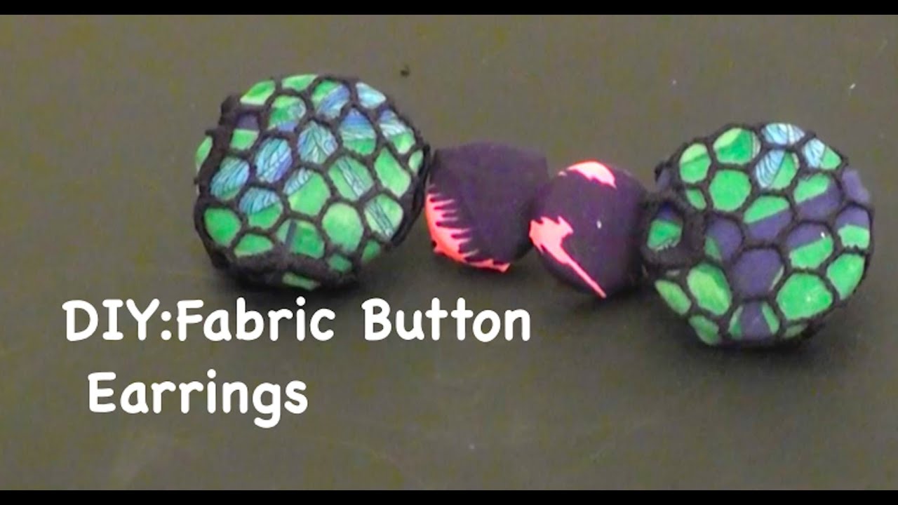 DIY:Fabric Button Earrings Tutorial . Simple Steps / Ankara