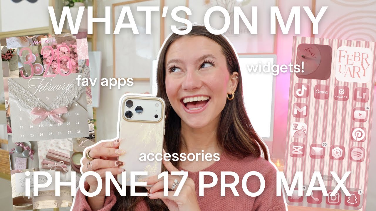 what's on my iphone 17 pro max! ✨ (iOS 26 layout, widgets, fav apps, + accessories)