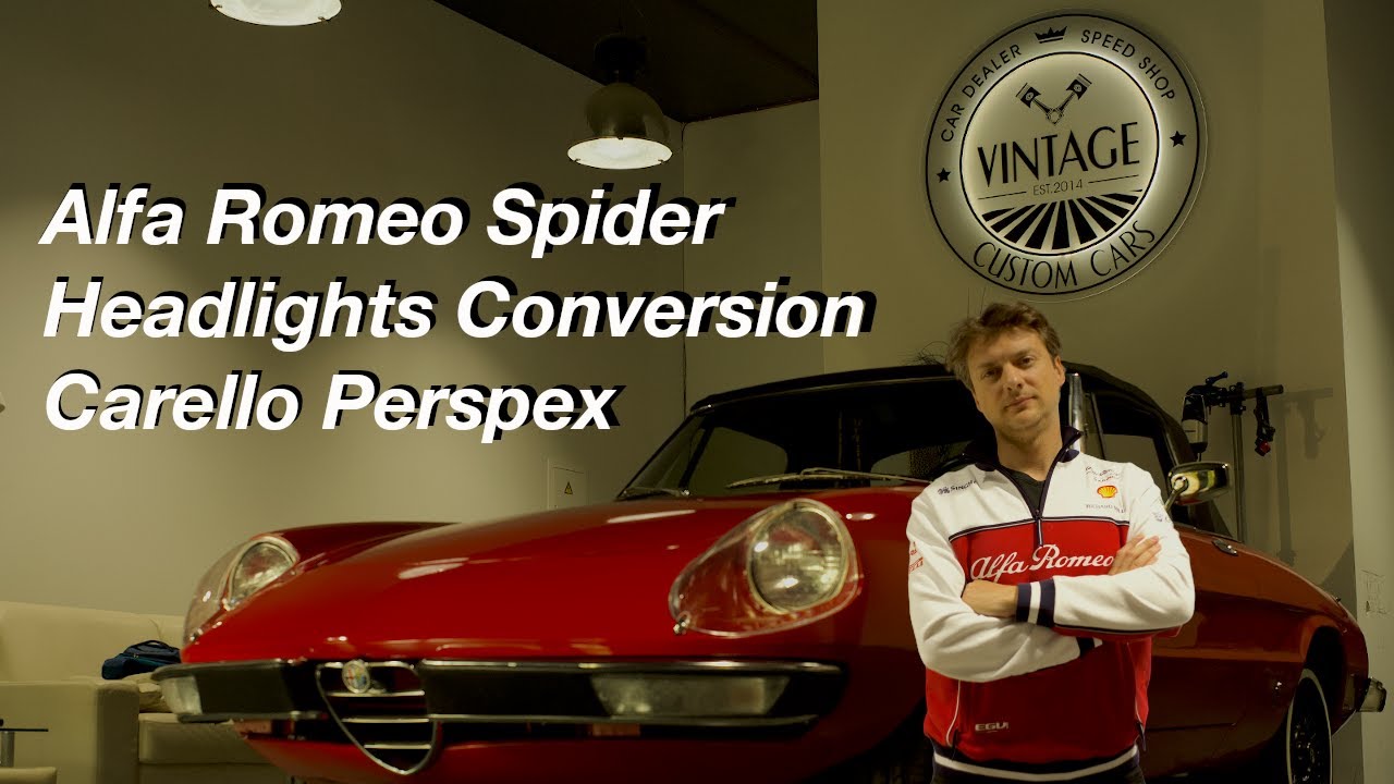 Alfa Romeo Spider Headlights Conversion to Carello Perspex