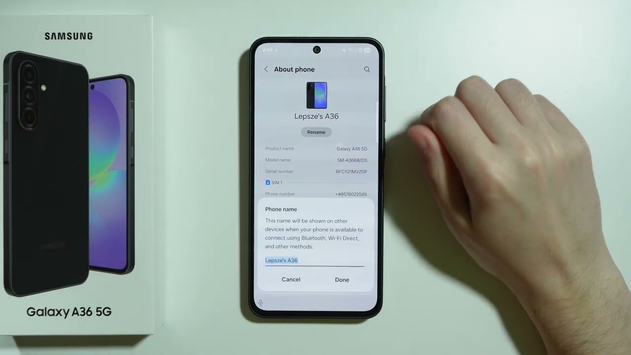Samsung Galaxy A36 5G: How to Rename (Change Device Name)