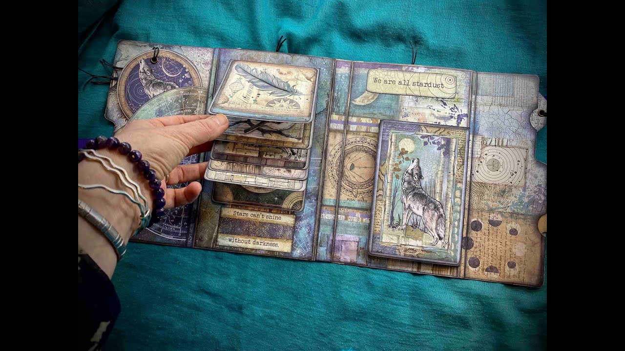 Stamperia Cosmos Folio Journal flip through