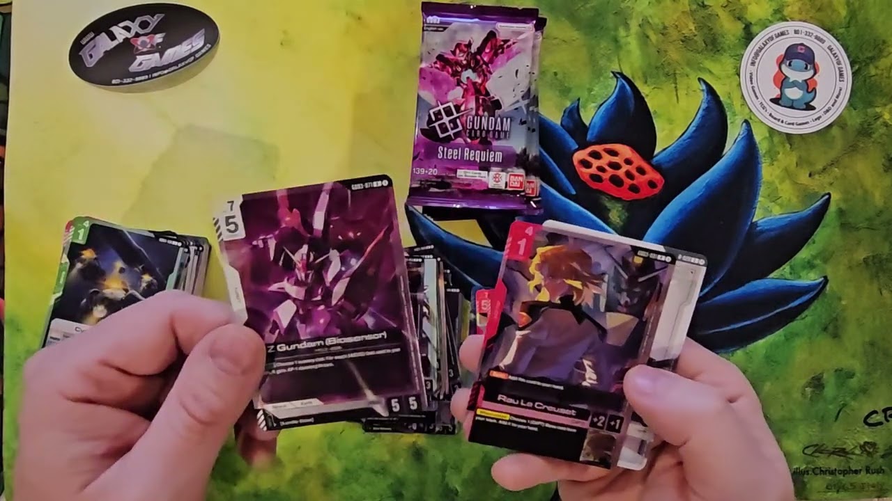 Opening a Gundam TCG Set 3 Steel Requiem Box with Some hot pulls!