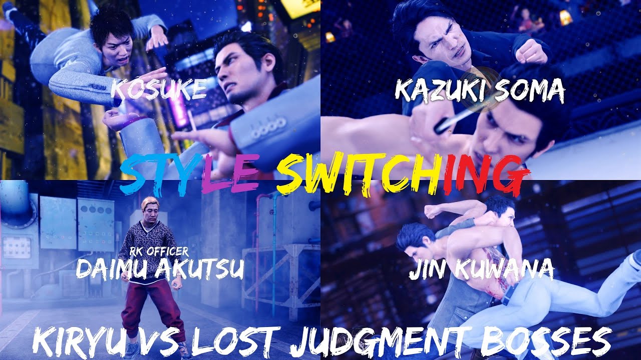 Yakuza Kiwami 2: Kiryu vs Lost Judgment Bosses [Style Switch]