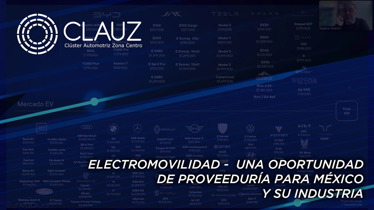 ELECTROMOVILIDAD -  UNA OPORTUNIDAD DE PROVEEDURÍA PARA MÉXICO Y SU INDUSTRIA | CLAUZ