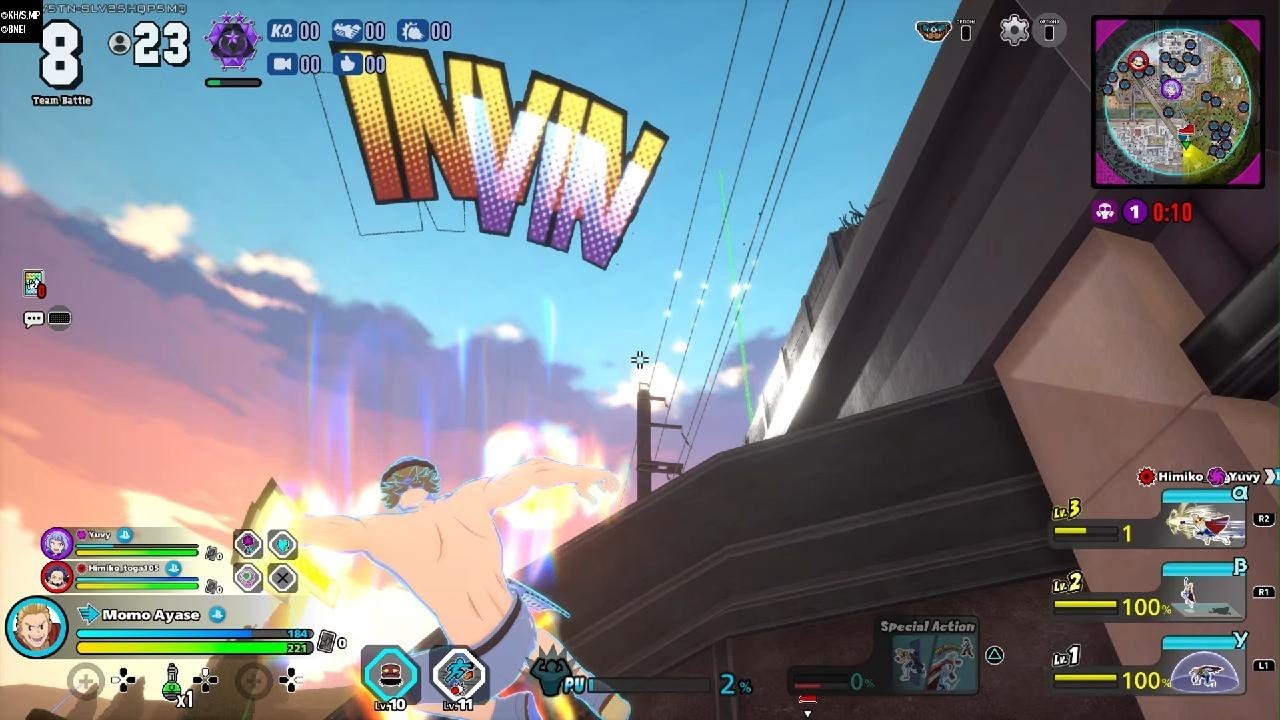 Showing the power of Mirio in My Hero Ultra Rumble