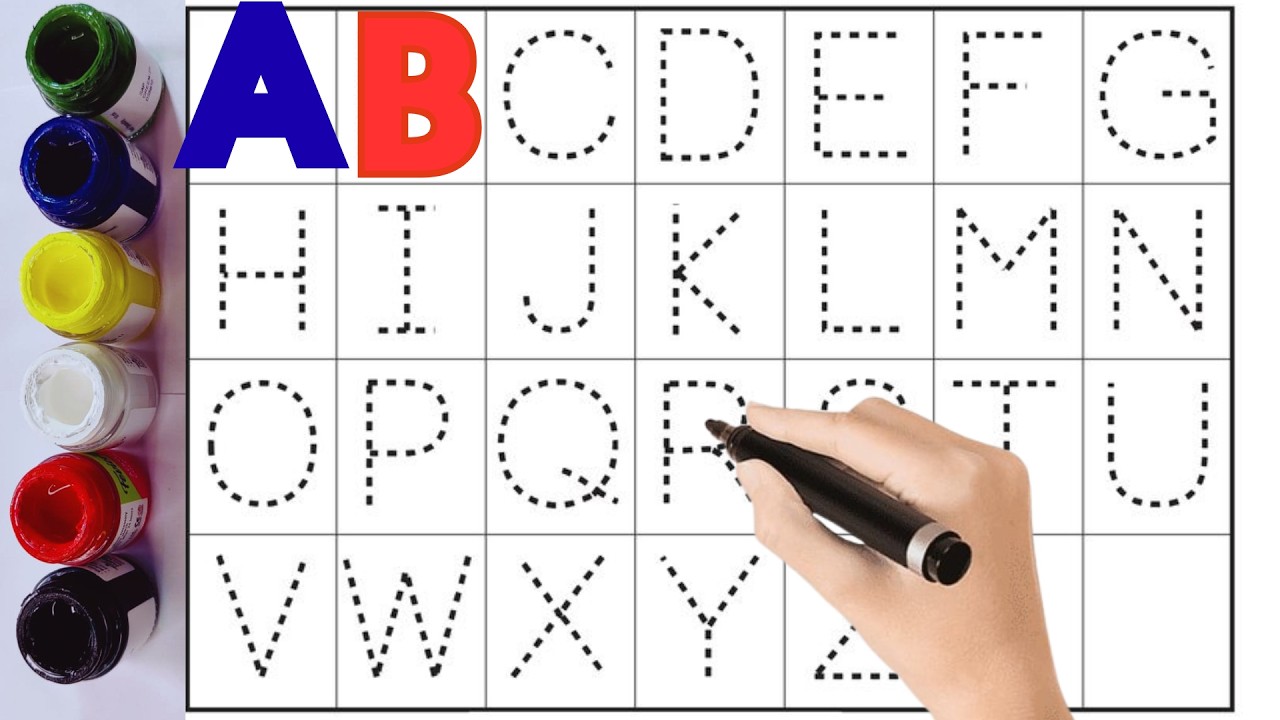 Dotted ABCD | A to Z  | ABC Tracing for Kids  | Preschool Learning |#toddlers #abcd #kids #alphabet
