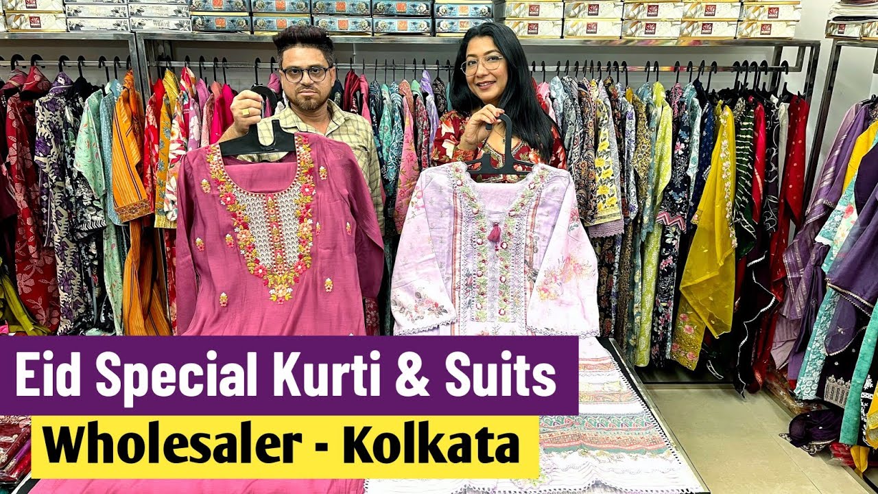 Eid Special Kurti & Suits Collection 🔥🔥 Kurti Wholesaler in Kolkata // Party Wear Handwork Suits 😱😱 