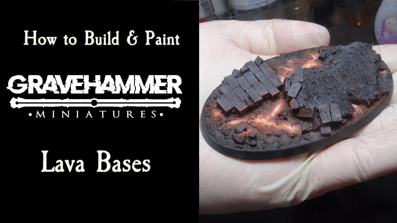 Build and Paint Lava bases for miniatures - quick and easy!