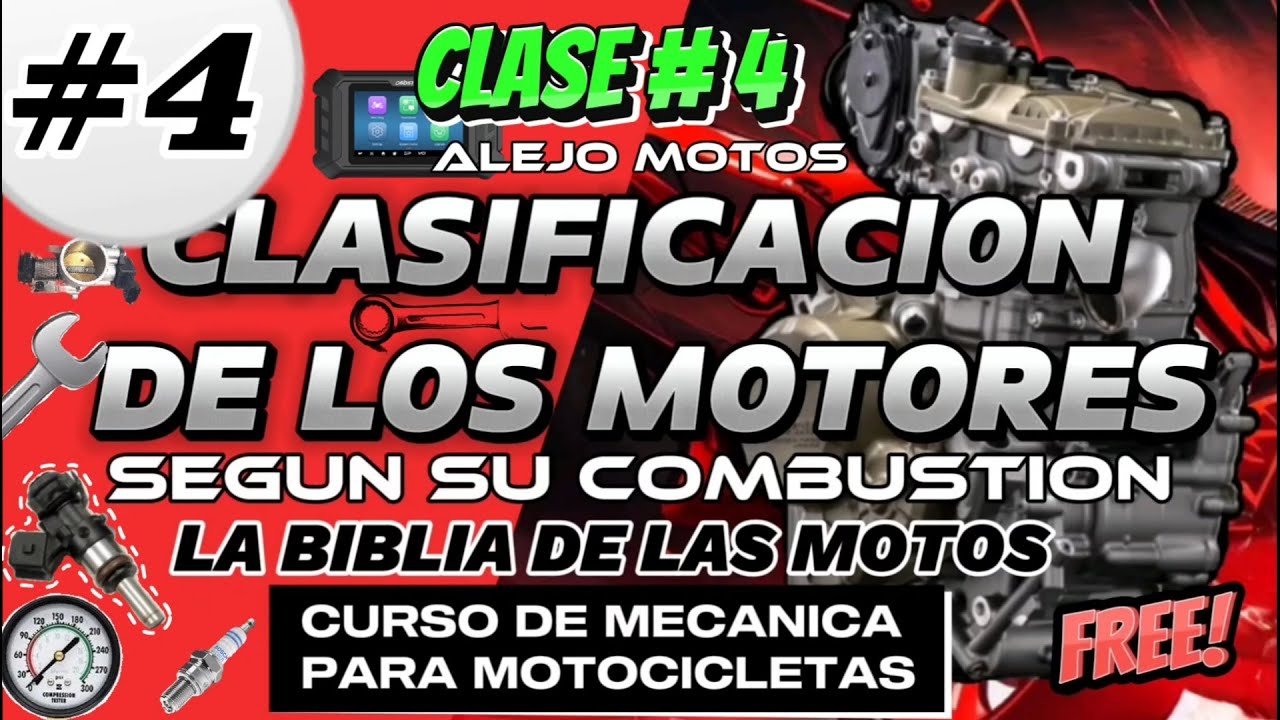 CLASE 4 / CLASIFICACION DE LOS MOTORES SEGUN SU COMBUSTION 🛠️/💯 LA BIBLIA DE LAS MOTOS💯 / CURSO 🏍️