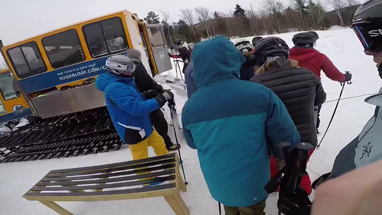Cat Skiing at Sugarloaf’s Burnt Mountain (First Run)