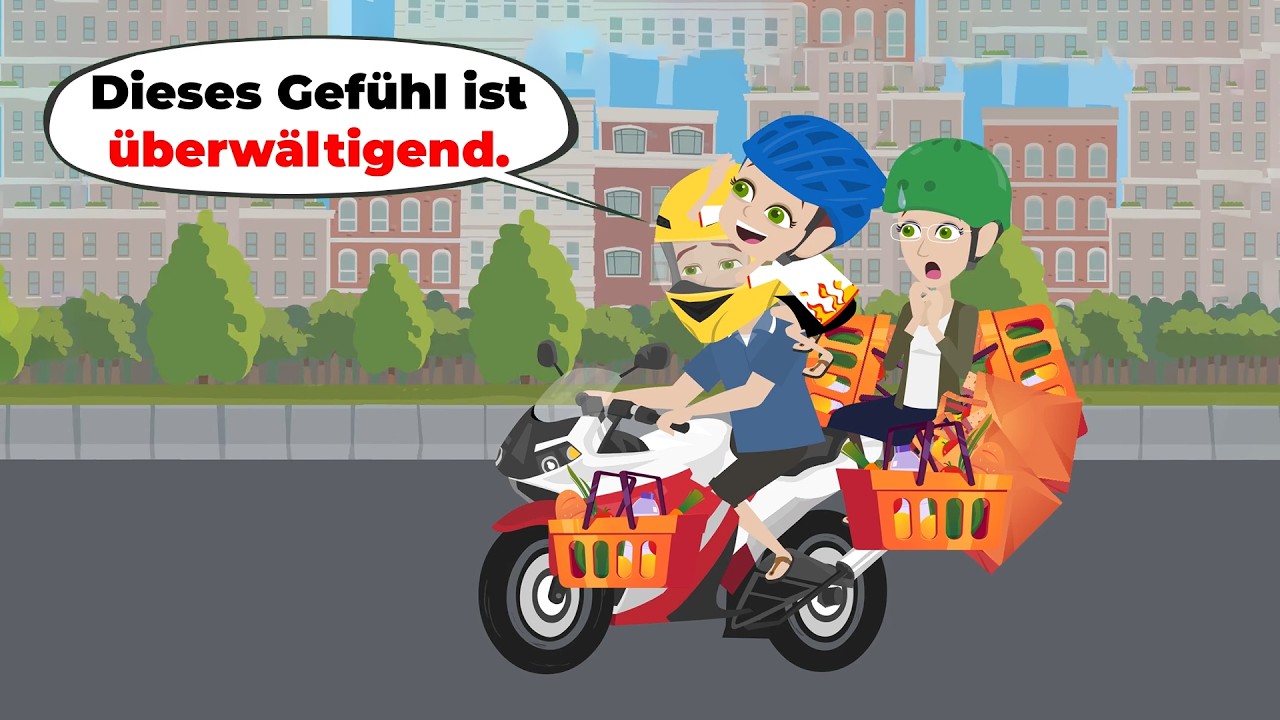 Amys Vater hat ein Rennmotorrad gekauft | Deutsch lernen | Hallo Amy