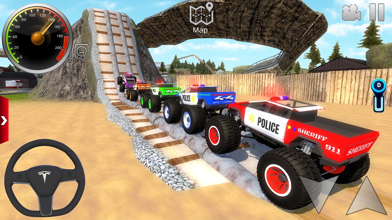 Impossible Off-Road Monster Truck Driver Racing #1 - Police Car Ramp Driving 3D - Android GamePlay