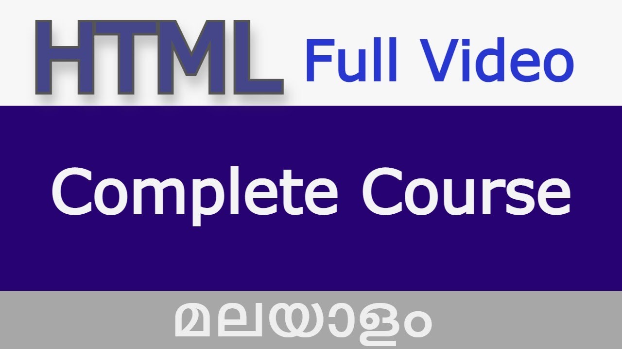 HTML Full Course Malayalam Tutorial