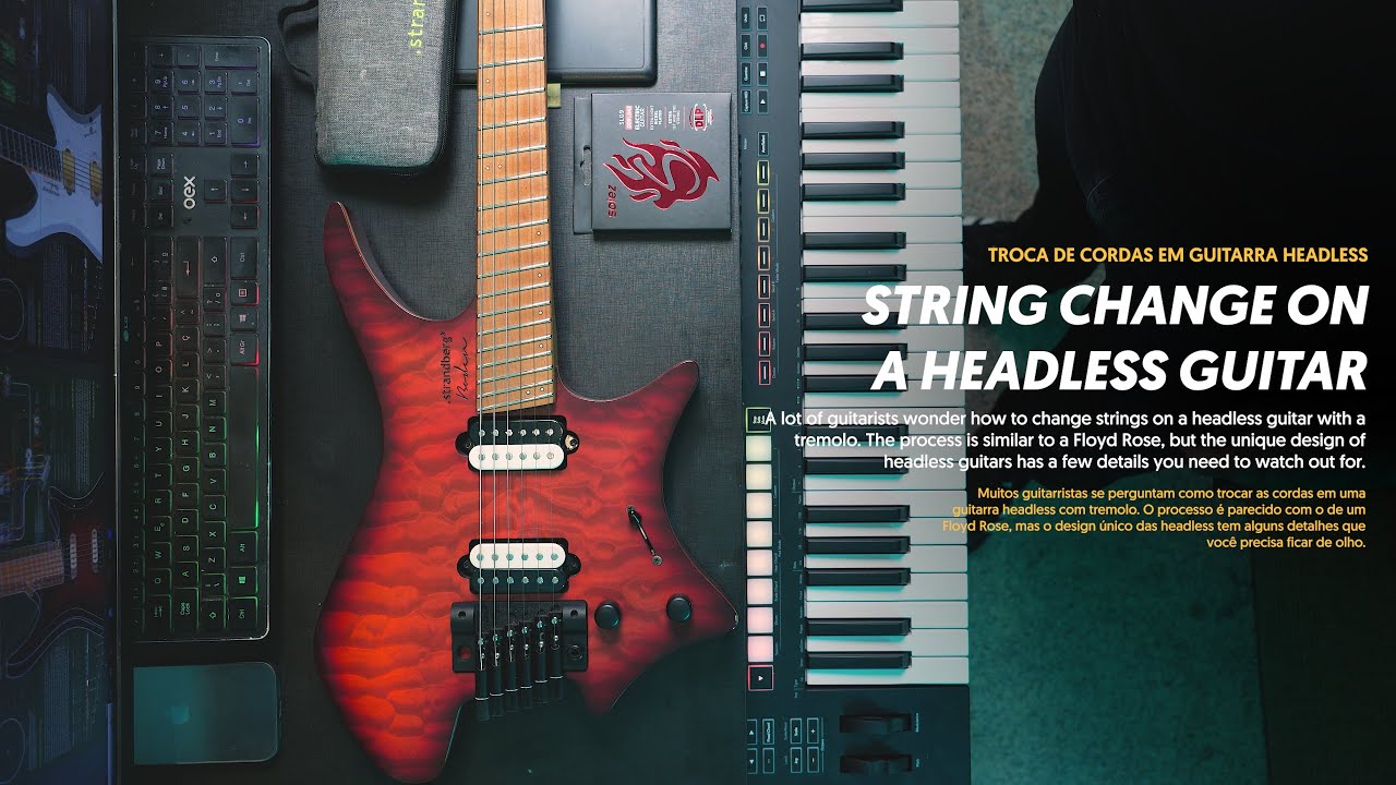 How to Change Strings (Restring) on a Strandberg Headless Tremolo + Pro Tips (ENG/PT-BR)