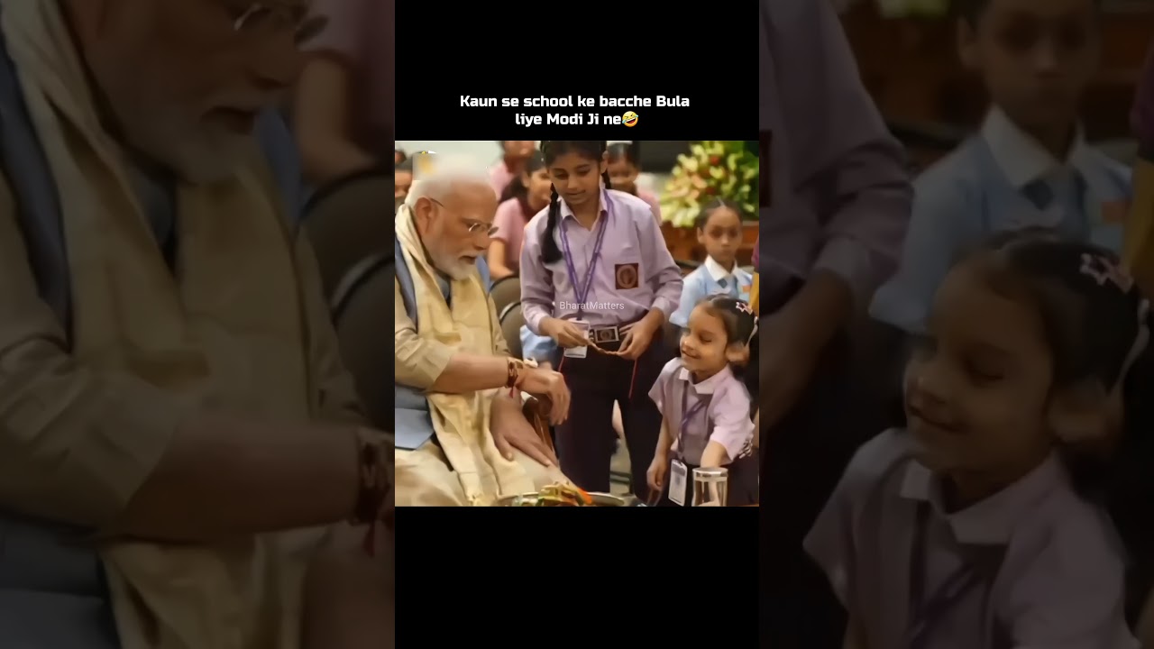 PM Modi celebrates Raksha Bandhan with kids☺️🔥 #rakshabandhan