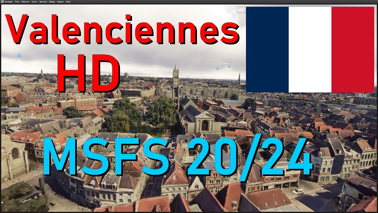 Microsoft Flight Simulator Scenery add-on | Valenciennes city + LINK